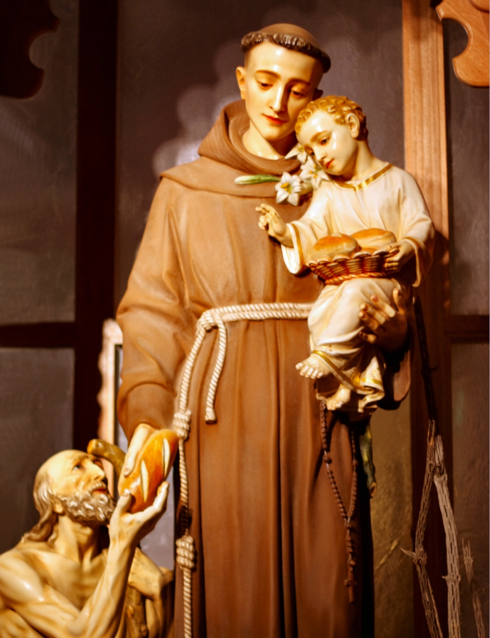 Saint Anthony With Bread Cropped